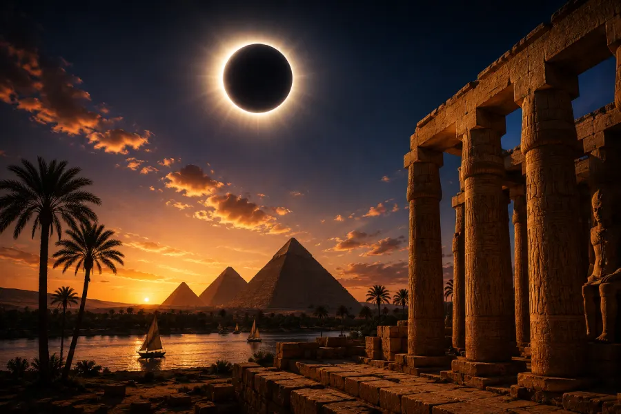 Eclipse Solar del Siglo en Egipto